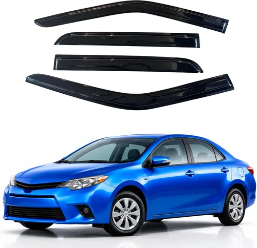 Vista 247 de Visera de ventana IG para Ford Focus Sedán y Hatchback 2012-2018, Protector de ventana lateral para lluvia y viento estilo Mugen, extra duradero
