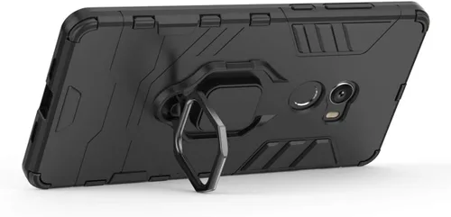 Vista 3 de LuluMain Compatible con funda Xiaomi Mi Mix 2, soporte de anillo de metal a prueba de golpes (funciona con soporte magnético para automóvil)