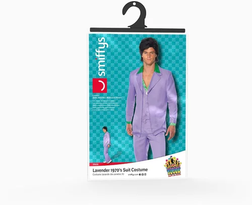 Vista 7 de Smiffy's - Chaqueta de traje para hombre de 1970 con camisa y chaleco