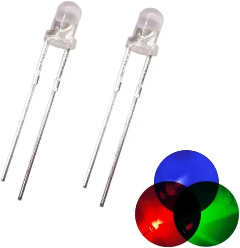 Vista 3 de F3 - Lámpara de luz LED ultra brillante de 0.118 in (0.118 in), color verde, amarillo/azul/blanco/rojo/UV, 395 nm, diodo emisor (rosa 100 ppcs)