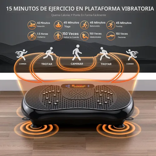 Vista 5 de PBYRD Máquina de Ejercicio con Placa de Vibración, Máquina de Drenaje Linfático para Pérdida de Peso, Placa Vibratoria de Agitación