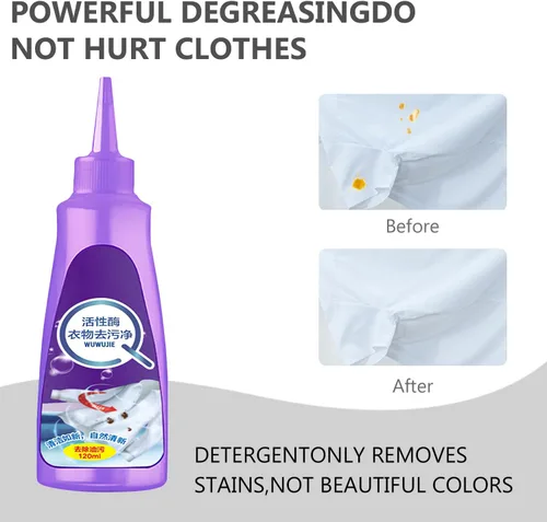Vista 3 de Removedor de manchas de ropa de lavandería, protector de manchas de camisa blanca, removedor de aceite, removedor de manchas de cuello (4.1 fl oz)