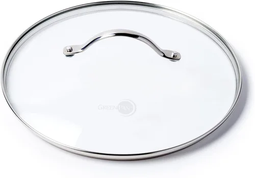 Vista 2 de GreenPan Tapa de cristal con mango de acero inoxidable, 10