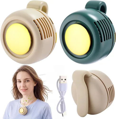 Vista 21 de Paquete de 6 mini ventiladores silenciosos portátiles sin aspas Verde