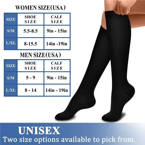 Vista 7 de CHARMKING Calcetines de compresión para mujeres y hombres (3 pares) de 15-20 mmHg es el mejor apoyo para atletismo, correr, ciclismo