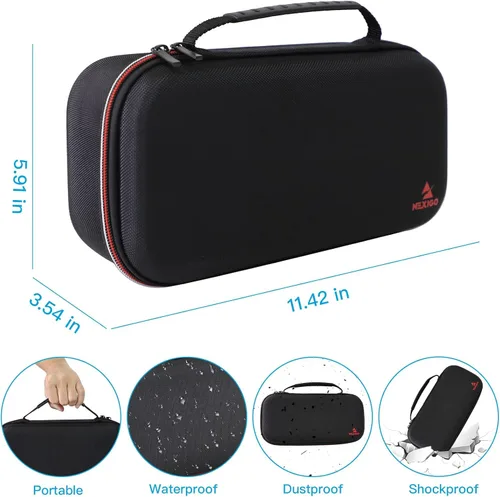 Vista 7 de NexiGo Switch Accessories - Paquete de accesorios navideños, controlador ergonómico (negro) para Nintendo Switch con giroscopio de 6 ejes, vibración