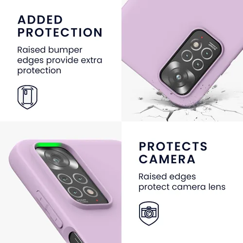 Vista 3 de kwmobile Funda compatible con Xiaomi Redmi Note 11 / Note 11S - Funda protectora de silicona TPU suave y delgada - Malva