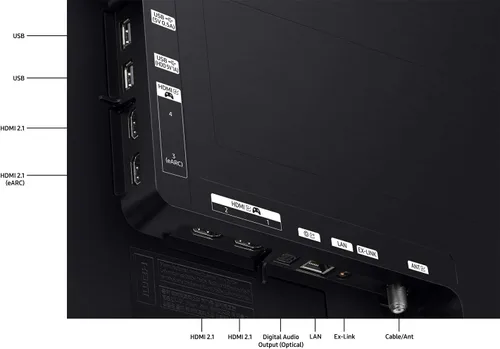 Vista 6 de Samsung - Smart TV OLED 4K de la serie S90D de 55 pulgadas, con HDR+, Dolby Atmos, sonido de seguimiento de objetos Lite, Motion Xcelerator, Real