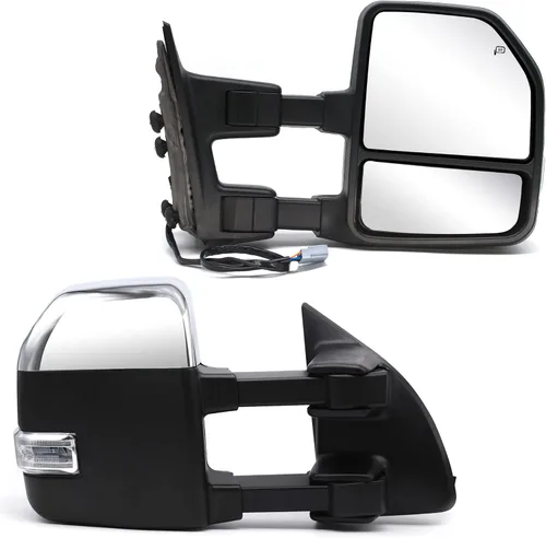 Vista 10 de [Nuevo] Espejos de remolque para 1999 2000 2001 2002 2003 2004 2005 2006 2007 F250 F350 F450 F-550 Ford Super Duty, luz de señal de giro, lámpara