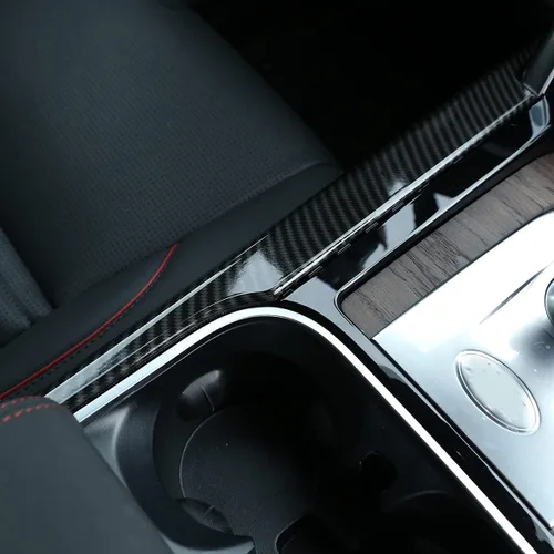 Vista 6 de YIWANG - Cubierta de repuesto para interior de coche, para Land Rover Discovery Sport 2020 2021 (fibra de carbono)