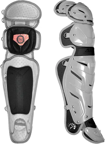 Vista 24 de All-Star Adult System 7 - Protector de piernas, recortado gris, corto de 15.5 pulgadas de longitud