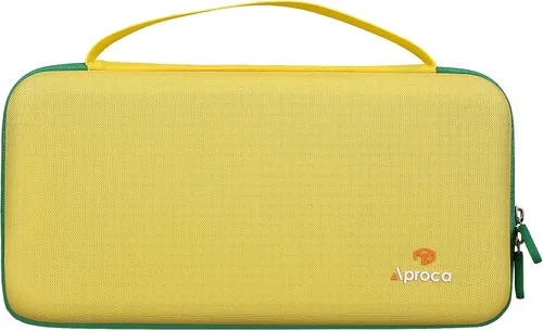 Vista 3 de Aproca Funda compatible con el kit de fabricación de pulseras de la amistad, bolsa portátil de almacenamiento para accesorios, color amarillo