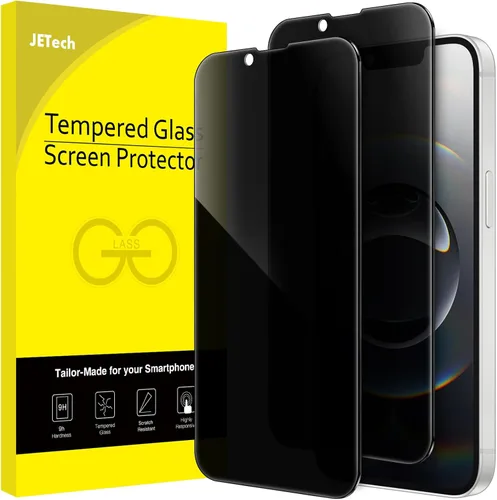 Vista 9 de JETech Protector de pantalla de privacidad para iPhone 15 de 6.1 pulgadas, película de vidrio templado anti espía con herramienta de fácil