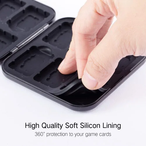 Vista 3 de PERFECTSIGHT Game Card Case for Nintendo Switch Switch Lite Switch OLED, Cute 12 Game Holder Cartridge Case for Game Cards and 12 SD Cards, Kawaii