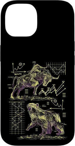 Vista 4 de Shareholder Stock Market Bull vs Bear Stock Trader Case for iPhone 17