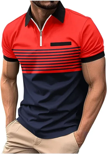 Vista 29 de Mens Shirts Casual Stylish Button Down Short Sleeve Polo Shirt Summer Vacation Shirts Loose Athletic Pullover Tee