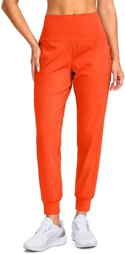 Vista 6 de Viodia Pantalones deportivos para mujer, con bolsillos, cintura alta, atléticos, para entrenamiento, yoga, pantalones deportivos cónicos