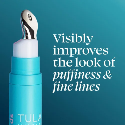 Vista 3 de TULA Skin Care Instant De-Puff Eye Renewal Serum - Tratamiento de ojeras debajo de los ojos, reduce la hinchazón y los signos de arrugas, 0.5 onzas