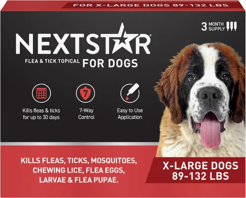 Vista 15 de NextStar Perros tópicos de pulgas y garrapatas pequeños, 7 vías, 1 mes