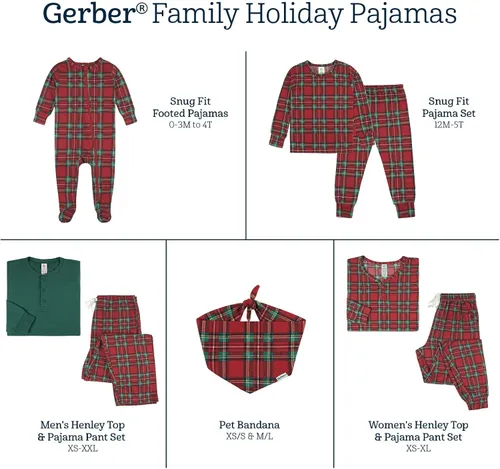 Vista 7 de Gerber Pijamas a juego unisex para bebés