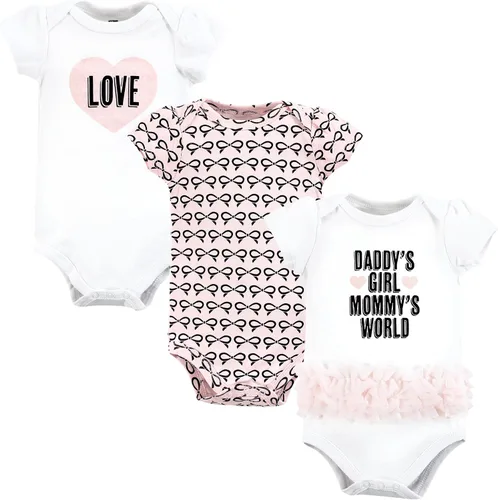 Vista 417 de Hudson Baby baby-girls Cotton Bodysuits 3-pack