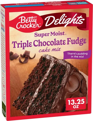 Vista 52 de Betty Crocker Delights Mezcla de pastel de vainilla francesa súper húmeda, 13.25 onzas Pudding In The Mix For Moist Texture, Doubles As Cupcake