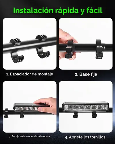 Vista 7 de Super Bright LED Bike Lights – USB-C Rechargeable, IPX5 Waterproof Bicycle Headlight, Daytime Running Light, Multi-Mode MTB & Off-Road Cycling