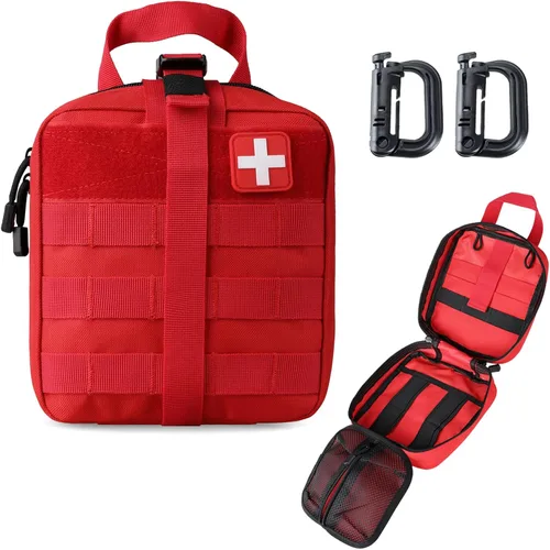 Vista 12 de LIVANS Bolsa de primeros auxilios vacía médica Ifak bolsa Molle EMT bolsas Rip-Away táctico militar trauma emergencia médica bolsa