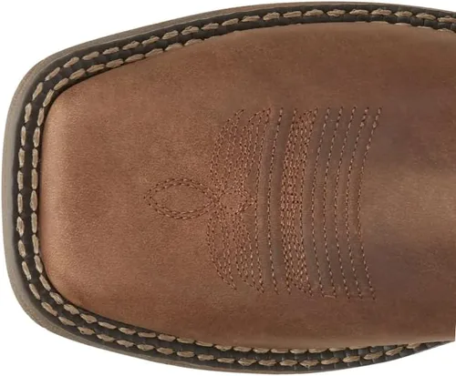 Vista 4 de Justin Boots Niños Niños Rush Punta Cuadrada Casual Botas Mid Calf - Marrón