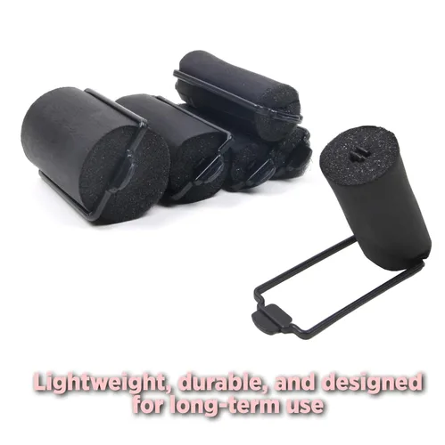 Vista 4 de DONNA Rodillos de espuma de satén sedoso de 1.25 pulgadas (D) 6 piezas XL rizadores y clips sin calor para peluquería negro