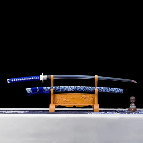 Vista 8 de Full Tang Katana 1095+15N20/Damascus Steel Handmade Forged