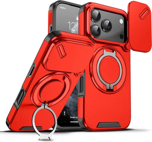 Vista 128 de Dteck Funda para iPhone 16 de 6.1 pulgadas 2024, funda de piel sintética con cierre de botón magnético, ranuras para tarjetas de crédito, función