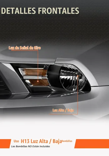 Vista 4 de para Ford Mustang 2010-2014 - Conjunto de faros delanteros color negro