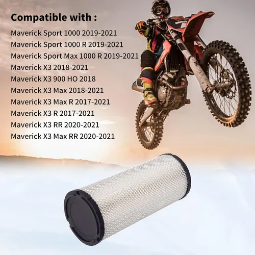 Vista 5 de 2 filtros de aire 715900422 707800855 CM-9017 compatibles con Can-Am Maverick X3 900 1000R HO Turbo RR RS/DS/X/XMR/MAX/XDS DPS/XRS/XRC/DPS