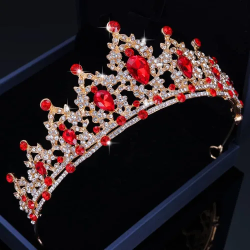 Vista 9 de Kamirola - Corona de reina y tiaras corona de princesa para mujeres y niñas, diademas de cristal para novia, princesa para bodas y fiestas (01)