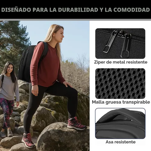 Vista 4 de Mochila grande de viaje para laptop de 17 pulgadas, mochila de laptop aprobada por aerolíneas, mochila antirrobo para negocios, delgada