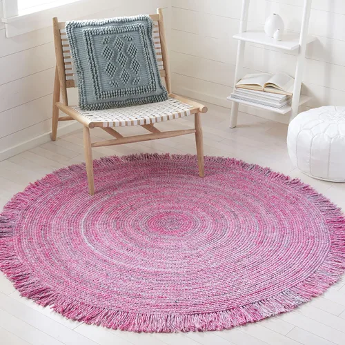 Vista 7 de SAFAVIEH Colección trenzada BRD275Z - Alfombra redonda de 4 pies, color negro/marfil, hecha a mano para entrada, vestíbulo, sala de estar