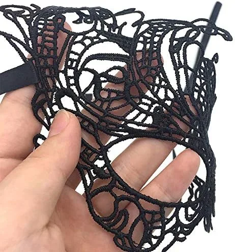 Vista 3 de Máscara de mujer y hombre con diamantes de imitación para parejas Mardi Gras