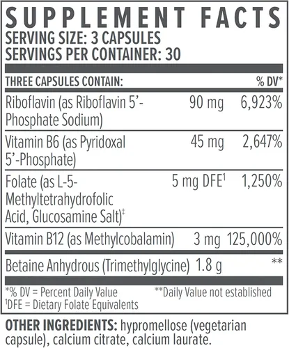 Vista 7 de Biote Nutraceuticals - Factores de metilo+- Circulación + estado de ánimo (90 cápsulas)