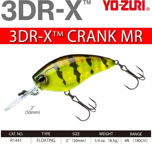 Vista 2 de Yo-Zuri R1441-PSH: 3Dr-X Crank Mr (Mid Runner) (F) 50Mm 2", Prisma Shad Prism Shad