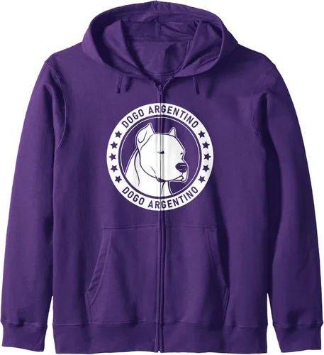 Vista 6 de Dogo Argentino - Sudadera con capucha y cremallera para perro