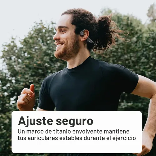 Vista 3 de Auriculares Bluetooth de conducción ósea impermeables Auriculares abiertos Auriculares deportivos inalámbricos a prueba de sudor con micrófono