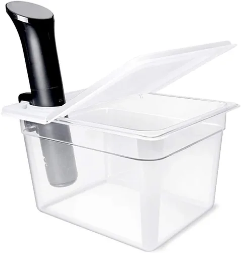 Vista 4 de EVERIE - Recipiente Sous Vide de 12 cuartos de galón con tapa plegable universal con bisagras, compatible con todos los modelos de Anova, Joule