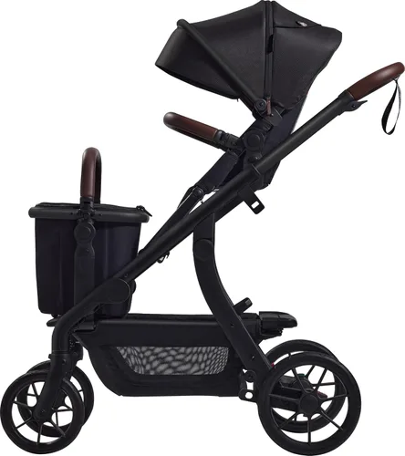 Vista 6 de Momcozy ChangeGo - Cesta de compras para cochecito solamente, almacenamiento expandible con cremallera