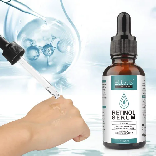 Vista 5 de Suero de retinol de vitamina C antienvejecimiento Day-Night para cara con retinol y aminoácidos, aumenta el colágeno de la piel, hidrata y rellena