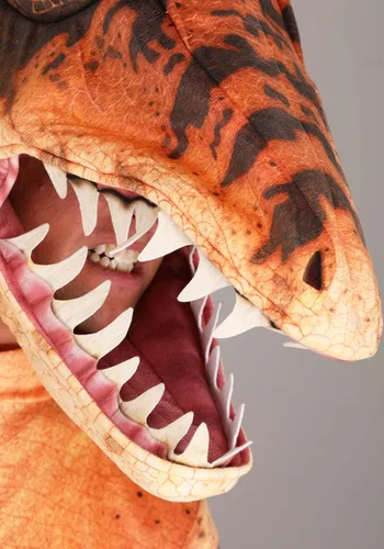 Vista 5 de Velociraptor Disfraz de dinosaurio esculpido suave para adultos