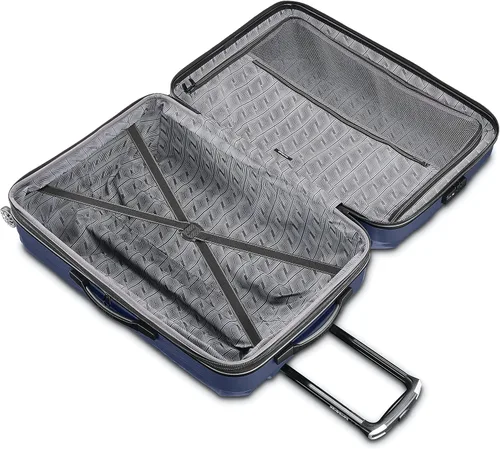 Vista 4 de Samsonite Centric 2 - Equipaje expandible con ruedas giratorias, Azul marino, Centric 2 - Equipaje expandible rígido con ruedas giratorias