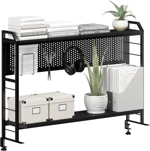 Vista 3 de PROXRACER Soporte ergonómico para monitor para mesas de 42 pulgadas en adelante, estante ajustable, marco de metal libre de óxido, soporta 200