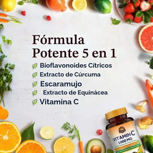 Vista 3 de Vitalitown Suplemento Complejo de Magnesio 500mg y Complejo de Vitamina C 1000mg
