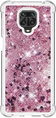 Vista 8 de Funda de silicona transparente con purpurina para Xiaomi Redmi A1 Bling Liquid Clear Star Heart Silicone Bumper a prueba de golpes, funda Azul